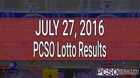 Swertres Results July 2016 .